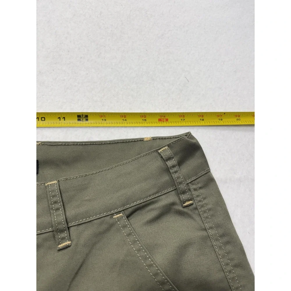 True Religion Mens 32 Green Cargo Shorts Canvas Utility Logo 12in Inseam Outdoor